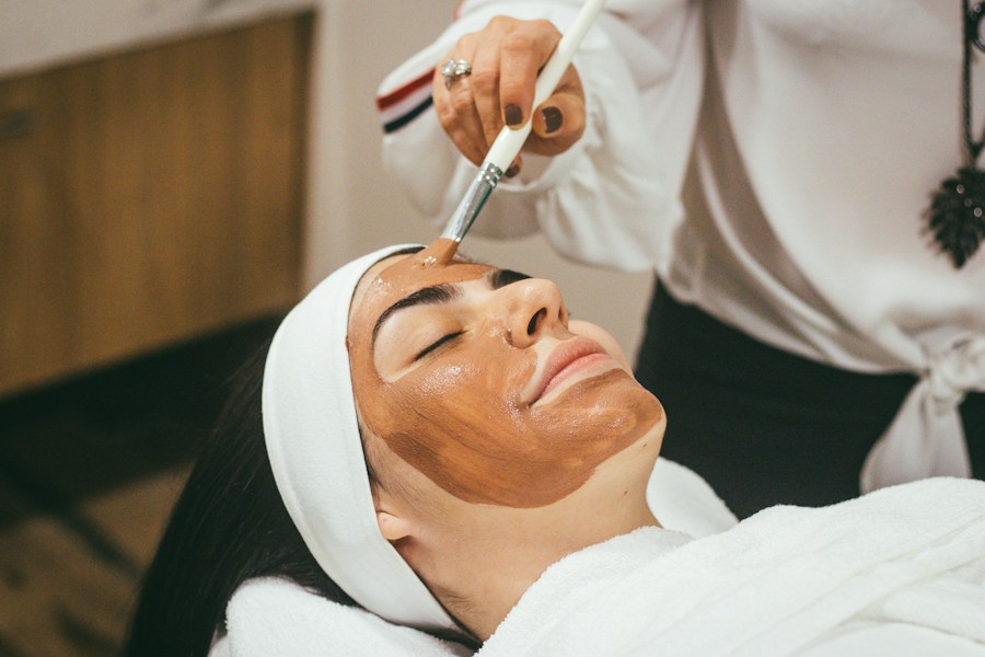 Facial spa skin care treatment