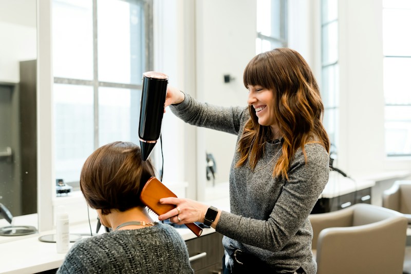 Sleek hair finish styling